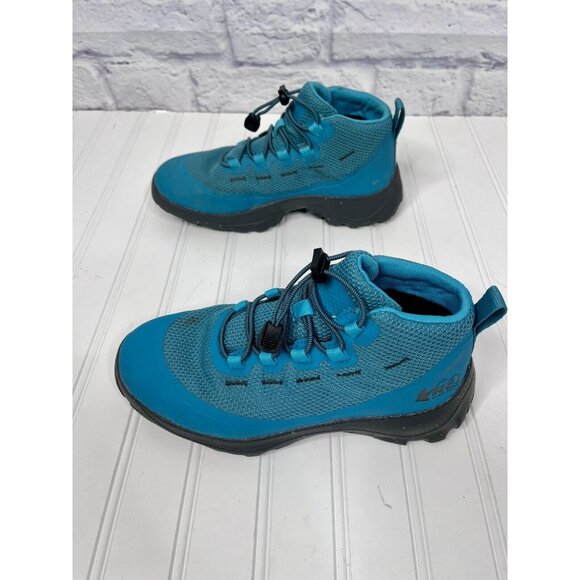 REI Girl’s Turquoise Blue Lace-Up Hiking Boots 4Y - Picture 2 of 7